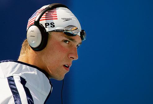 Listening to his favourite hip-hop tunes is a big part of Michael Phelps pre-event preparation. 