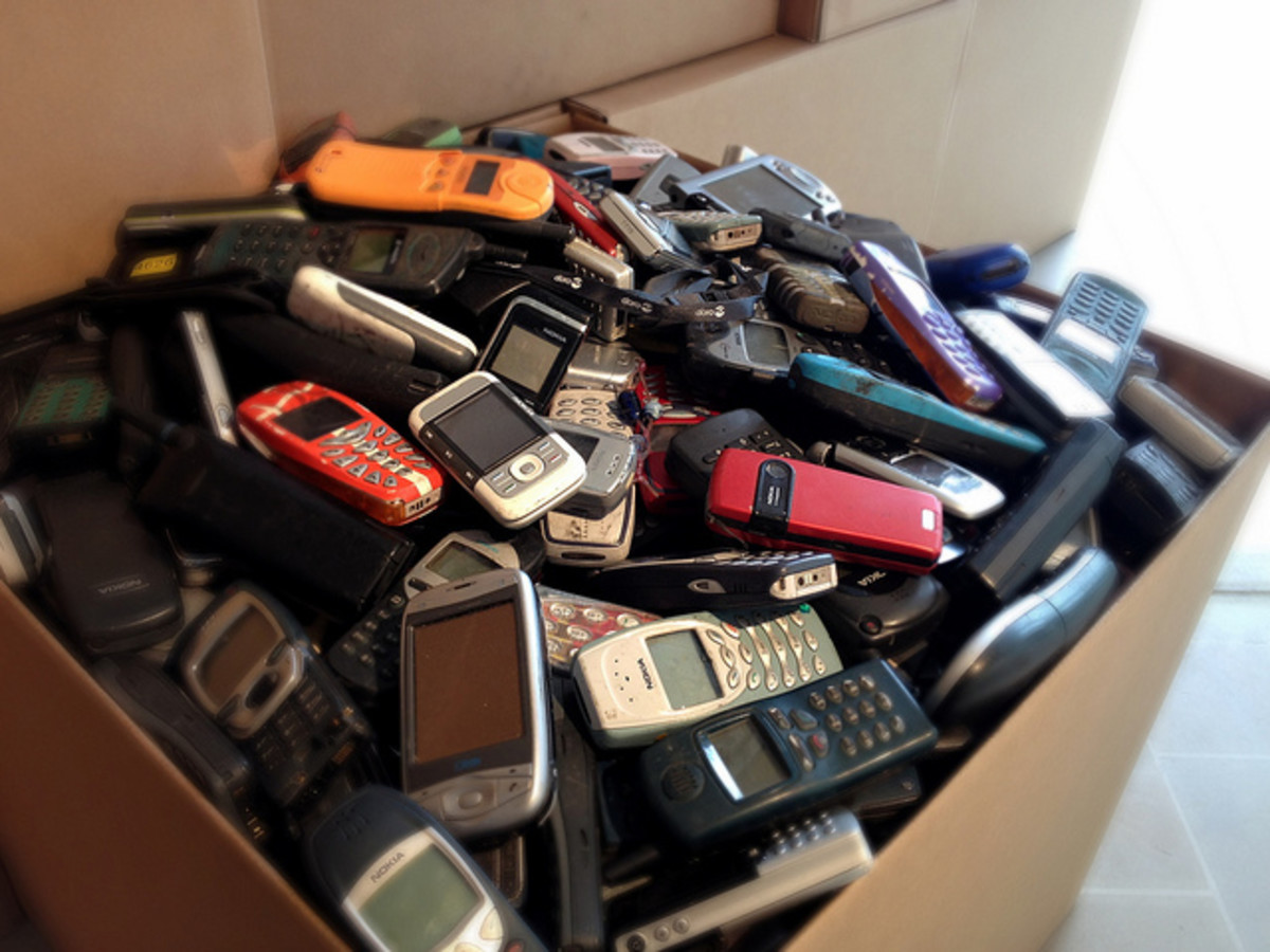 Cell phones are often discarded, but could be redistributed.