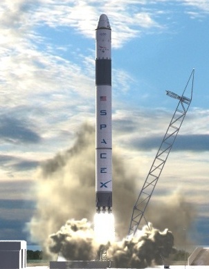 Space-X Falcon 9 liftoff