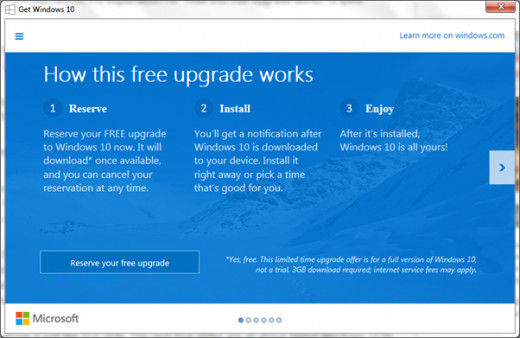 Reserve Windows 10 Screenshot