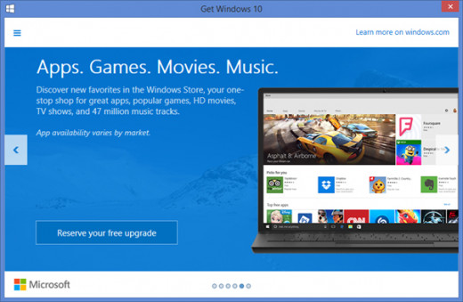 Reserve Windows 10 Screen 5