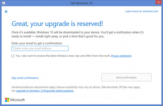 Reserve Windows 10 Your Upgrade