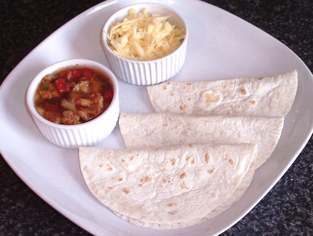 Fajitas spiced jellied cod and cheese are used to form tortilla wraps