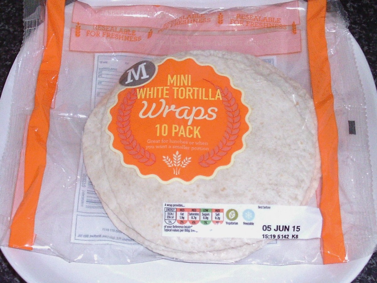 Mini flour tortilla wraps