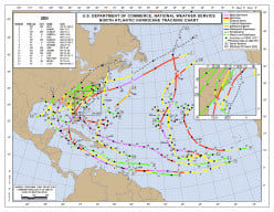 Hurricane Tracks - Can Early Storms Help Predict Later Ones?