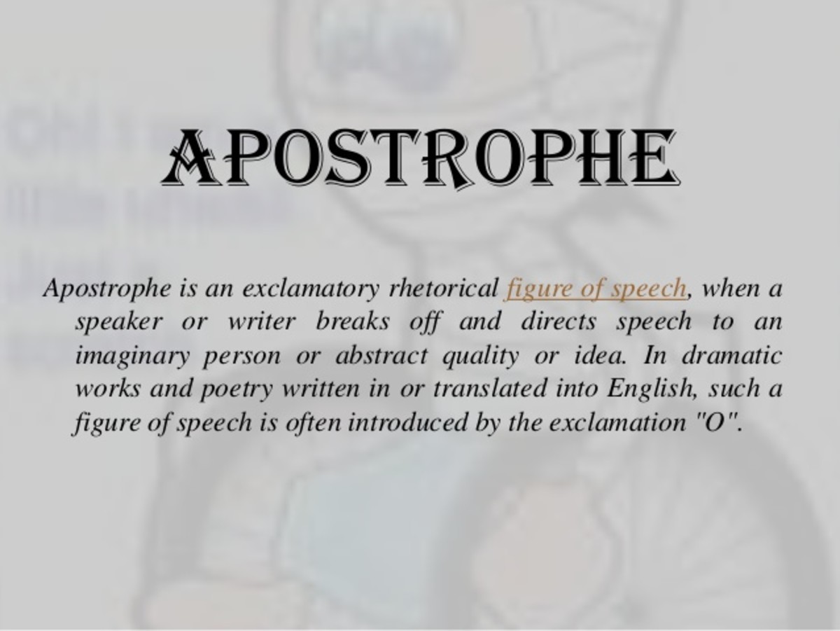 Apostrophe: A Literary Device | hubpages