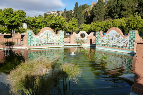 A beautiful park in Malaga.