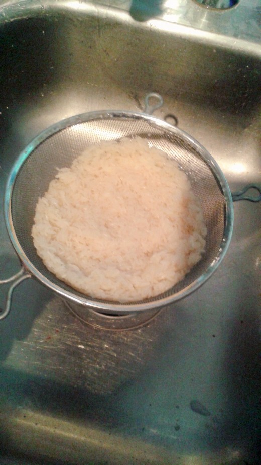 Make sure to rinse your rice to prevent it from getting sticky.