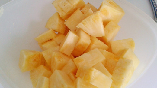 perfectly sliced, fresh pineapple with no worries about bacterial contamination