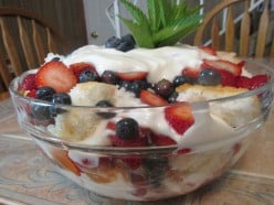 Angel Food Cake and Mixed Berry Trifle