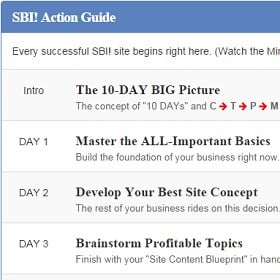 The Site Build It! Action Guide is one of the very best online, business building guides that a prospective, online entrepreneur can use to learn how to build a website and a successful online business. 