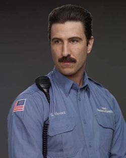 'Porn Stache'- guard, despicable (yet comedic) prison guard who makes gross comments and is the subject of the girls' ridicule 