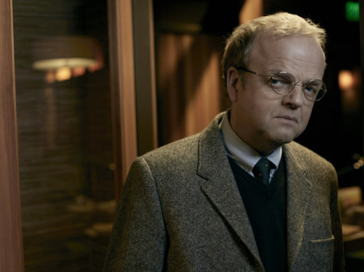 Toby Jones as Dr. Jenkins/David Pilcher, the man behind Wayward Pines
