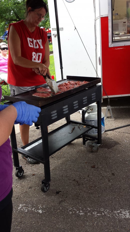 Grilling up some steak