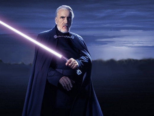 Count Dooku portrayed by Christopher Lee