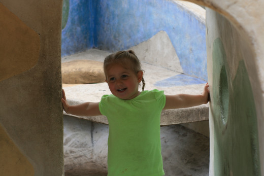 Jane Enjoying the Boat in the Playground