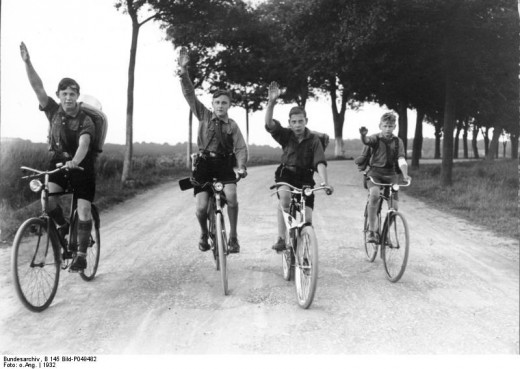 Hitlers Youth Group, They learned early how to treat Jews. 