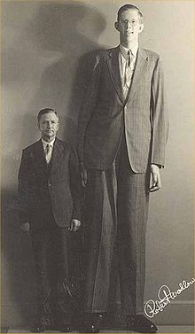 Robert Pershing Wadlow and his father