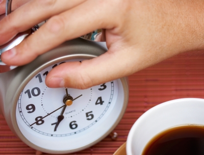 When your alarm goes off, just get up! Try not to be tempted to go back to sleep