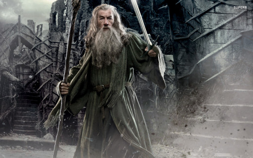 Gandalf portrayed by Ian McKellen