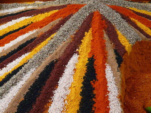 A beautiful array of spices