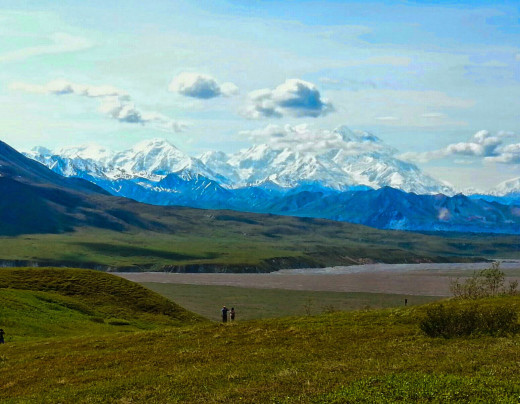Denali, originally named Mt. McKinley by early white settlers, is said to be the earth's most steeply rising land mountain.