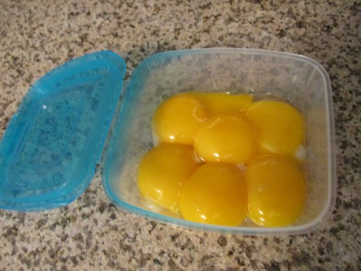 Egg yolks can be refrigerated.