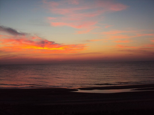 Sunset on Bethany Beach in Delaware