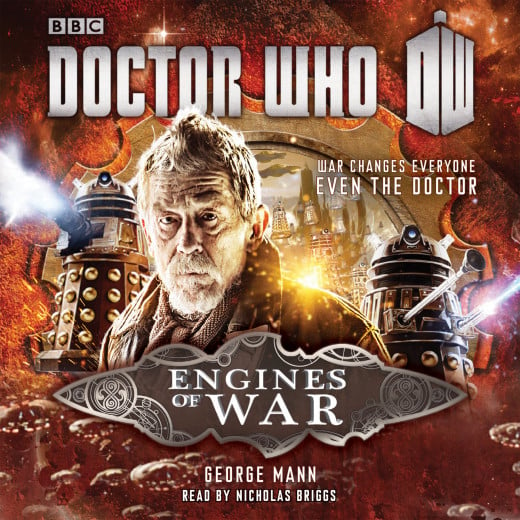 The cover of the audiobook, as narrated by Nicholas Briggs. 
