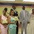 The bridal party form a receiving line after the wedding ceremony.