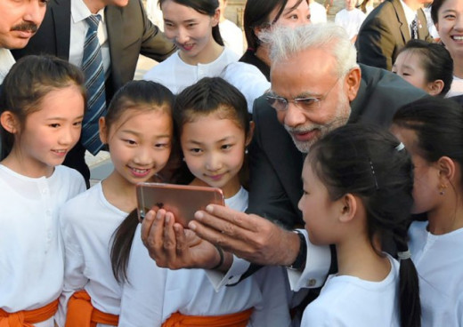 Selfie of Modi with Children