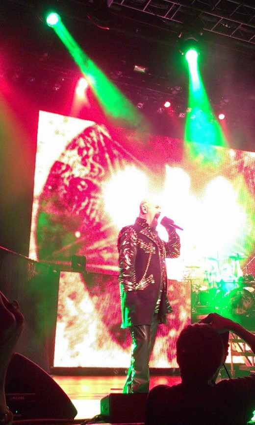 Rob Halford of Judas Priest belting one out