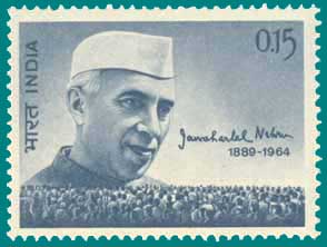 India stamp depicting Nehrus pic