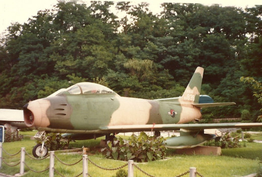 A Republic of Korea Air Force, F-86 Sabre,  Korean Freedom League, Seoul, 1985.