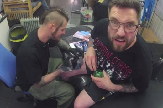 Dr. Matt Taylor is a scientist, and so cool, he helped land a satellite onto a Comet. Gettin' a tat from at tattoo artist.