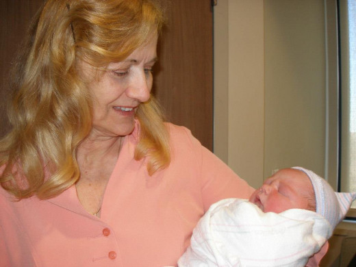 Me holding my first Great Grandson