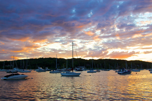 Sailboat sunset