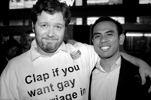 Same-sex couple. 