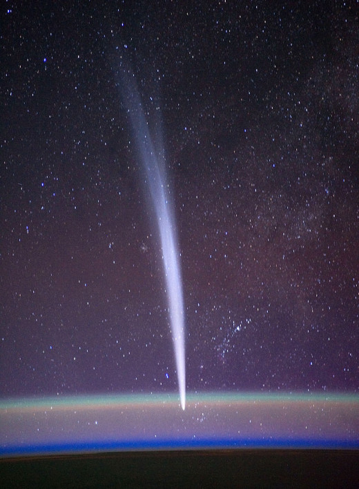 Comet lovejoy and its tail