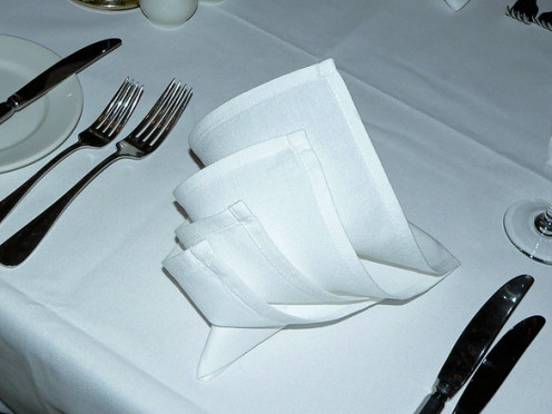 A dining table setting
