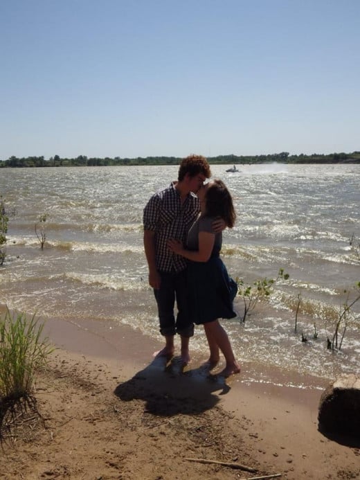 This is one of my engagement photos of myself and my fiance.