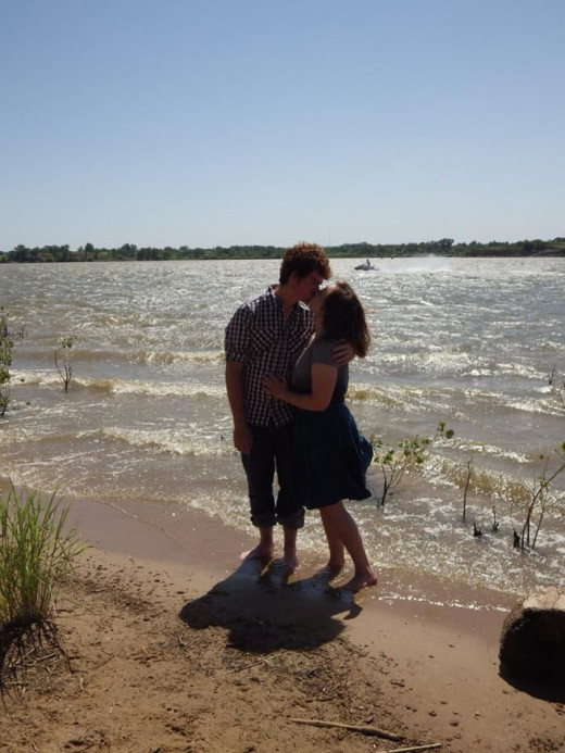 This is one of my engagement photos of myself and my fiance.