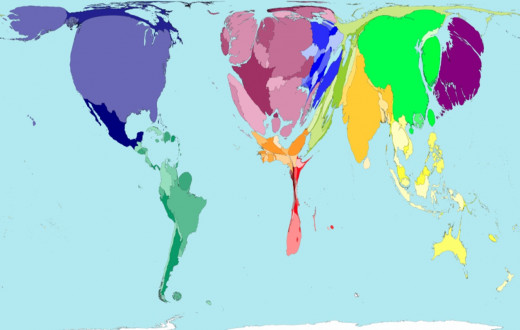 The bloated nations have a larger impact on the environment. 