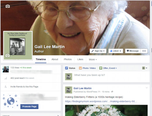 Click on the link to go to Gail's fan page on Facebook. When you join, you get notices of stories about Gail's life. 