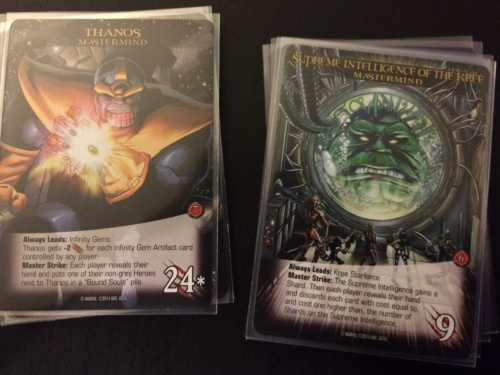 Check out Thanos. The core deck's Attack levels were 7-10. At 24, he is easily the most formidable Mastermind of the game (as of yet).