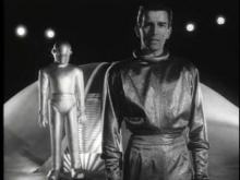 The Day the Earth Stood Still.  Klaatu delivers his message.