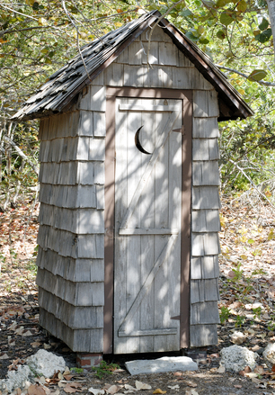 A typical outhouse