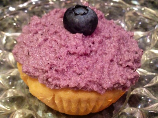 Kefir Cupcake with Blueberry Mascarpone Frosting