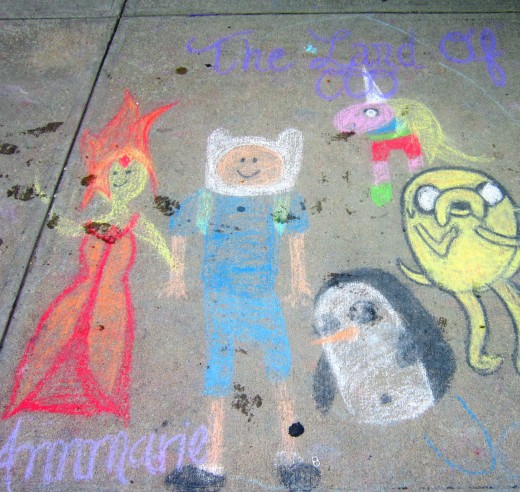 "Adventure Time" Sidewalk Chalk Art Contest entry.