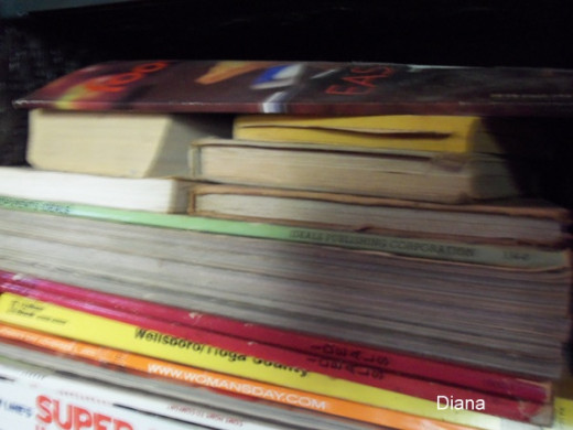 Assorted magazines become a reference source when not collecting dust. Online versions are helpful to reduce clutter. But there is something about actually holding it in your hands that seem more appealing.